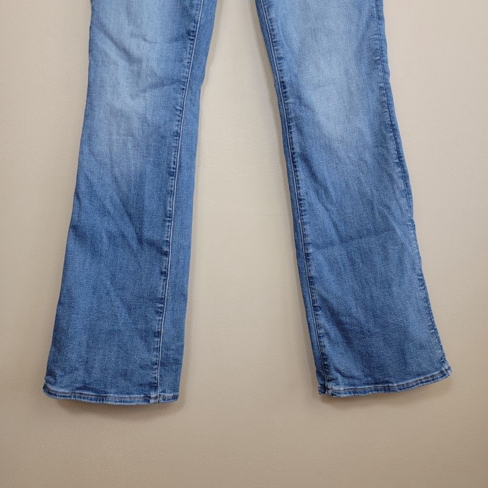 American Eagle Kick Boot Bootcut Jeans Mid Rise Medium Blue Wash Flare AE 4 - Picture 6 of 11